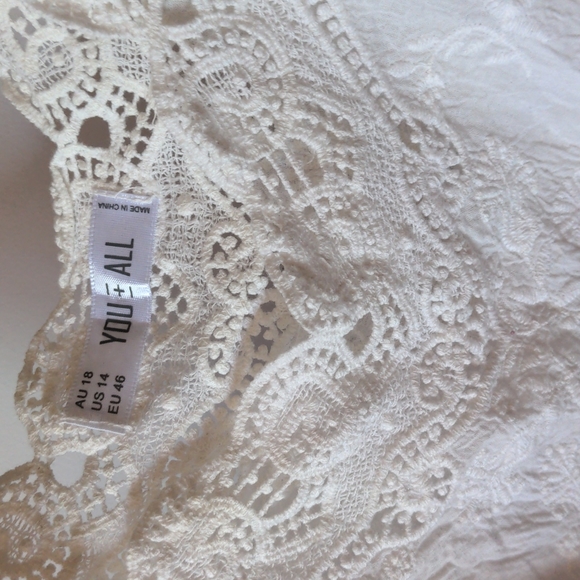 Summery white lace You and All top - Picture 2 of 6